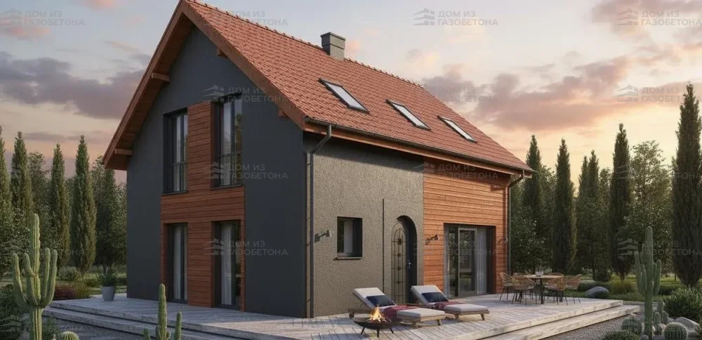 Проект Двухэтажный дом 11 на 10, 140 м2