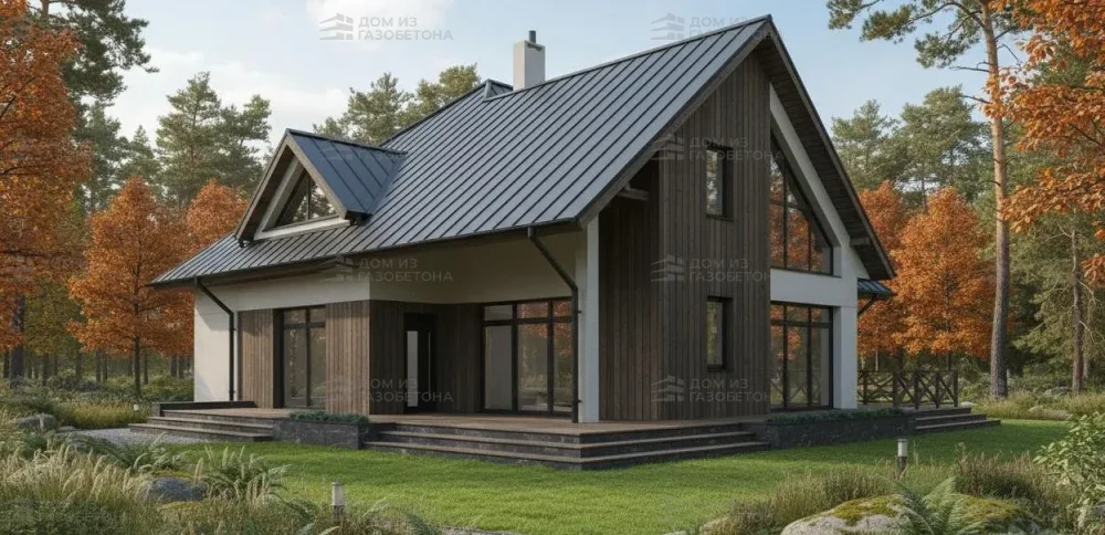 Проект Двухэтажный дом 16 на 17, 258 м2