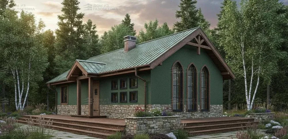 Проект Одноэтажный дом 11 на 9, 76 м2