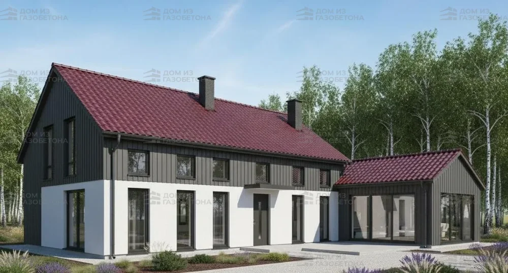 Проект Двухэтажный дом 15 на 17, 164 м2