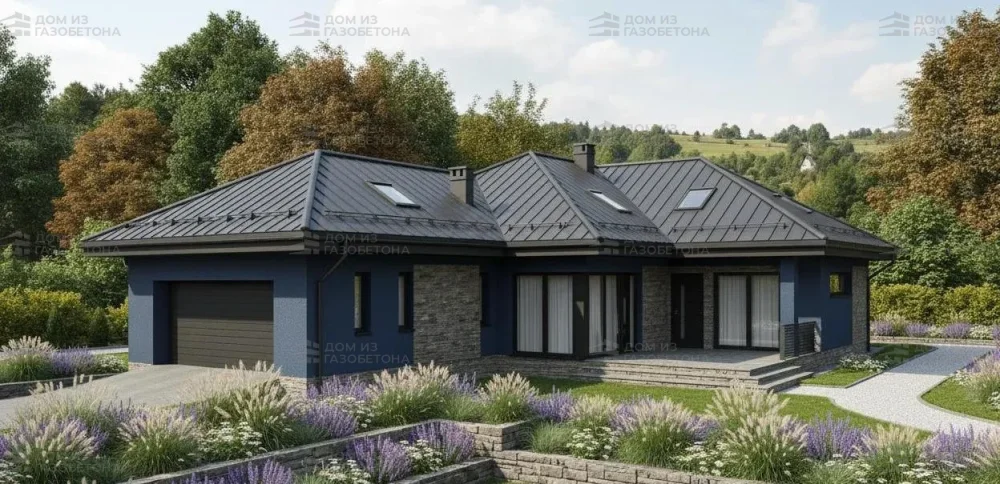 Проект Одноэтажный дом 22 на 14, 174 м2