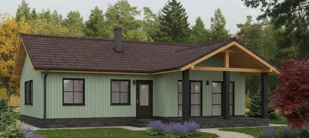 Проект Одноэтажный дом 13 на 19, 130 м2