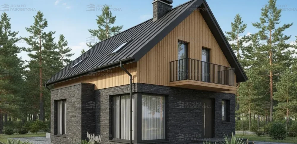 Проект Двухэтажный дом 9 на 9, 100 м2