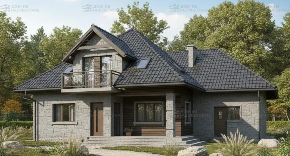 Проект Двухэтажный дом 15 на 14, 205 м2