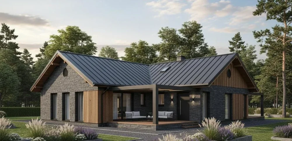 Проект Одноэтажный дом 16 на 21, 196 м2