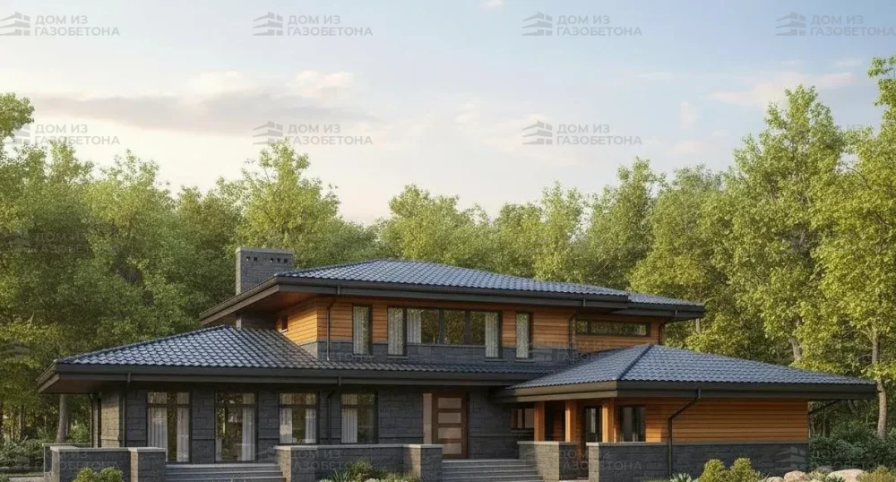 Проект Двухэтажный дом 23 на 22, 327 м2